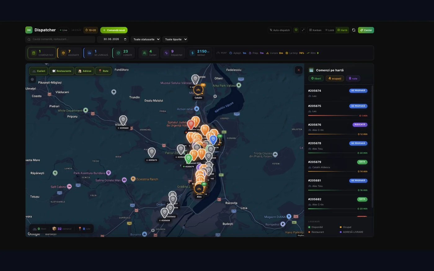 Dispatcher, live map